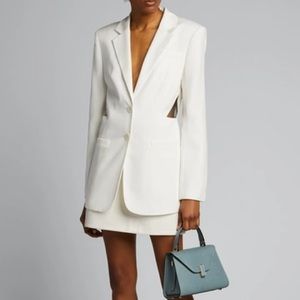 NWT Tibi Soft Suiting Blazer Dress in White Size 8